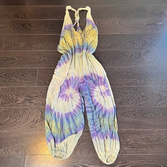 Super Cute Bright Tie Dye Short Romper Size S - Picture 1 of 2